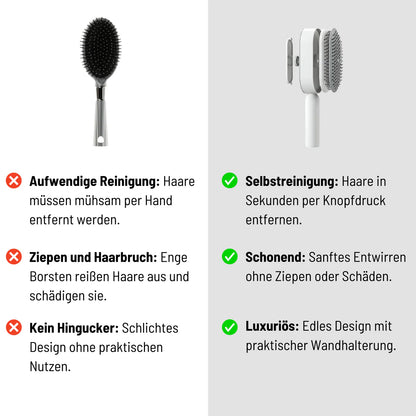 Selbstreinigende Luxus-Haarbürste